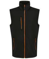 Regatta Navigate 2-layer Softshell Bodywarmer - Black/Orange Pop