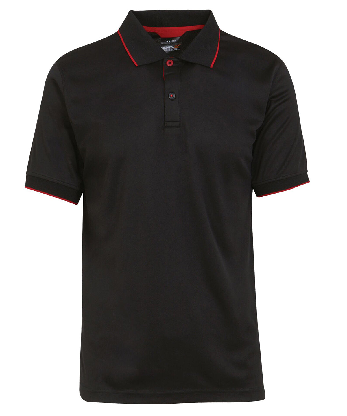 Regatta Navigate Short Sleeve Polo - Black/Classic Red