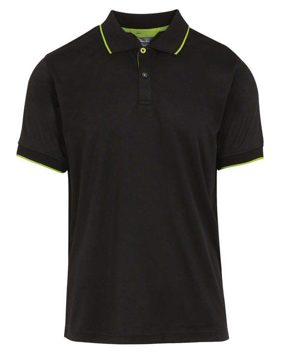 Regatta Navigate Short Sleeve Polo - Black/Lime
