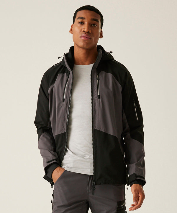 Regatta 4-Tex Stretch Waterproof Shell Jacket - Slate Grey/Black