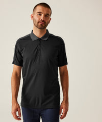 Regatta Contrast Wicking Polo - Black/Classic Red