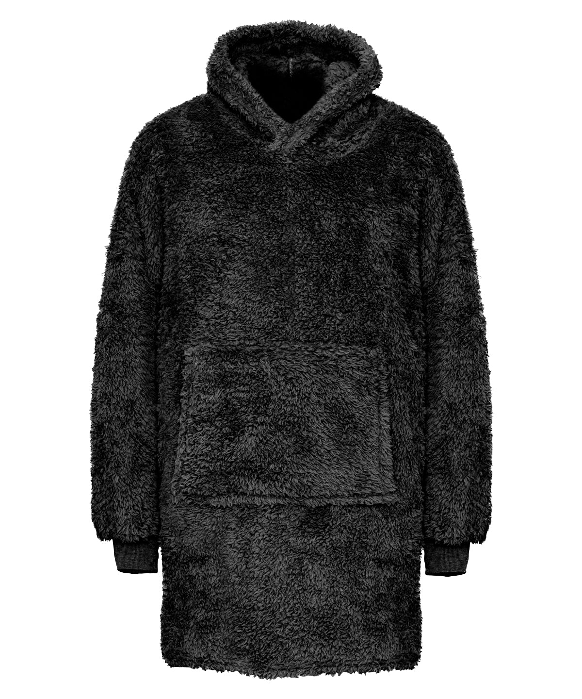 Ribbon Teddy Bear Fabric Hoodie - Black
