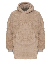 Ribbon Teddy Bear Fabric Hoodie - Natural