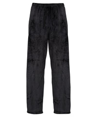 Ribbon Luxury Eskimo-style Fleece Pants - Black