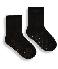 Kids Ribbon Luxury Eskimo-style Fleece Socks - Black