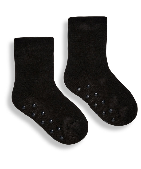 Kids Ribbon Luxury Eskimo-style Fleece Socks - Black