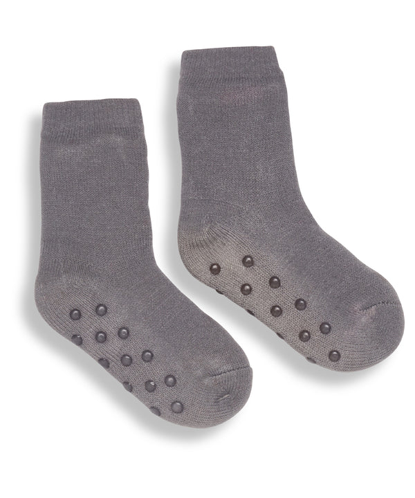 Kids Ribbon Luxury Eskimo-style Fleece Socks - Grey
