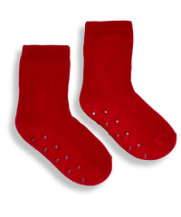 Kids Ribbon Luxury Eskimo-style Fleece Socks - Red
