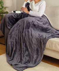 Ribbon Heated Overblanket - Grey