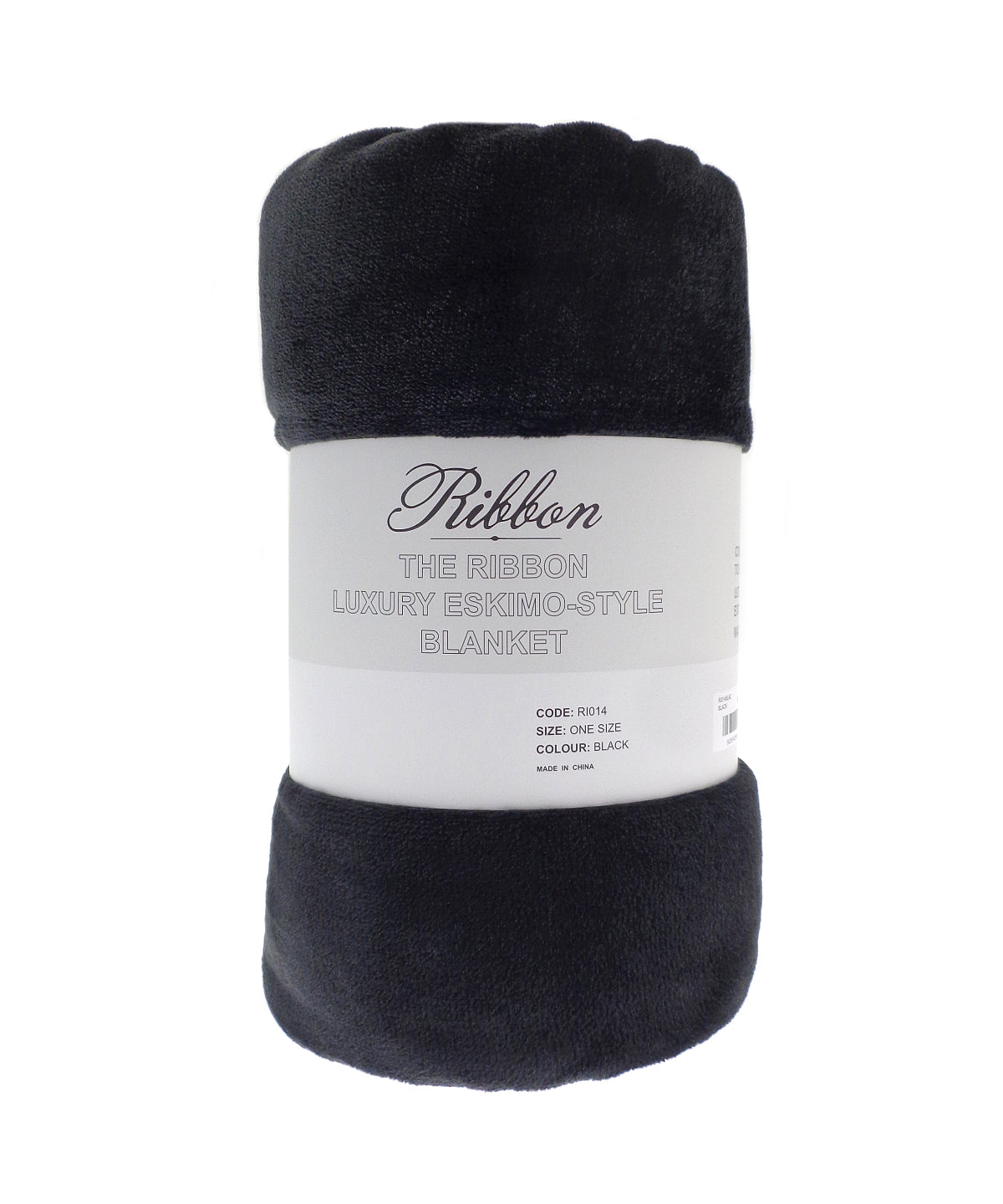Ribbon Eskimo-style Blanket - Black