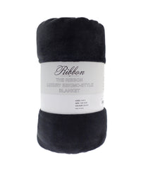 Ribbon Eskimo-style Blanket - Black