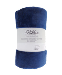 Ribbon Eskimo-style Blanket - Navy