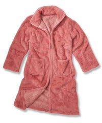 Ribbon Luxury Eskimo Faux Fur Zipped Gown - Pink