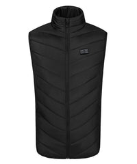 Ribbon Eskimo Unisex Heated Padded Gilet - Black