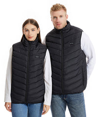 Ribbon Eskimo Unisex Heated Padded Gilet - Black