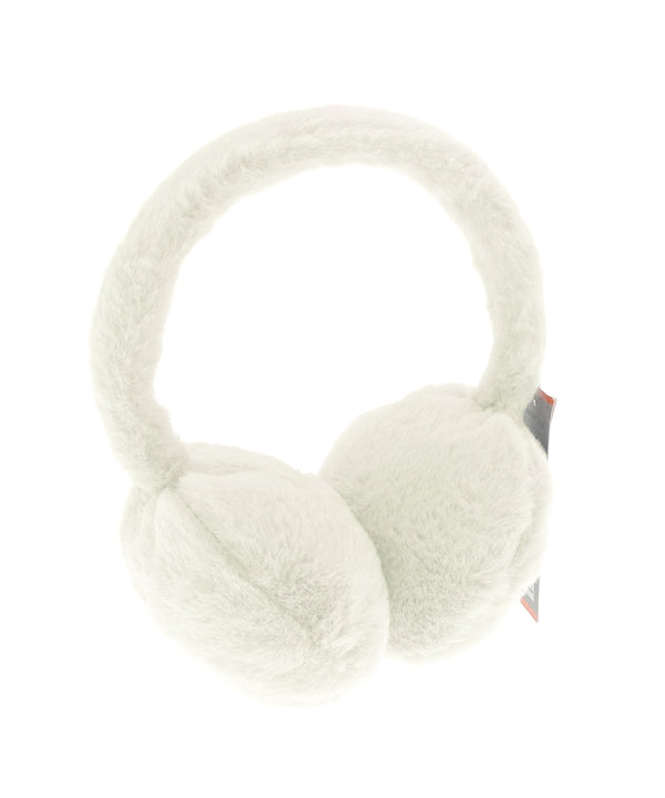 Ribbon Faux Fur Earmuffs - Ecru