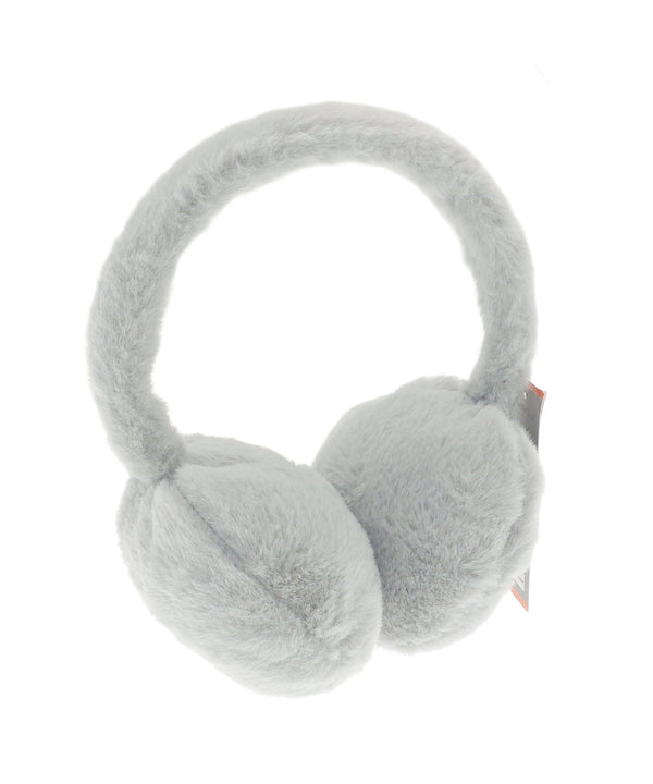 Ribbon Faux Fur Earmuffs - Grey