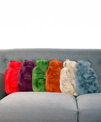 Ribbon Super Luxury Faux Fur Hot Water Bottle and Cover - Bronze