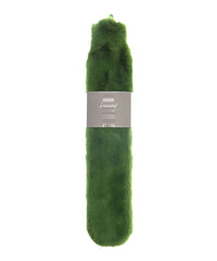 Ribbon Super Luxury Faux Fur Long Hot Water Bottle and Cover - Cedar Green