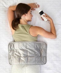 Ribbon Electric Weighted Heat Pad - Grey