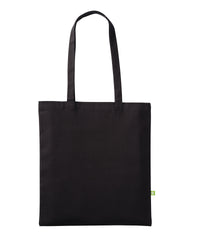 Nutshell Premium Organic Canvas Shopper Long Handle - Black