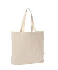 Nutshell Organic Canvas ‘flat Base’ Landscape Shopper - Natural