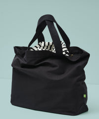 Nutshell Elba Organic Canvas Premium Zip Tote - Black