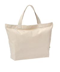 Nutshell Elba Organic Canvas Premium Zip Tote - Natural