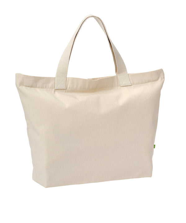 Nutshell Elba Organic Canvas Premium Zip Tote - Natural