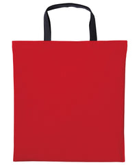 Nutshell Varsity Cotton Shopper Short Handle - Fire Red/Black