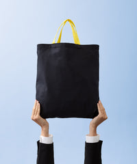 Nutshell Varsity Cotton Shopper Short Handle - Black/Fire Red