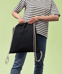 Nutshell Gymsac with Cords - Black/Natural