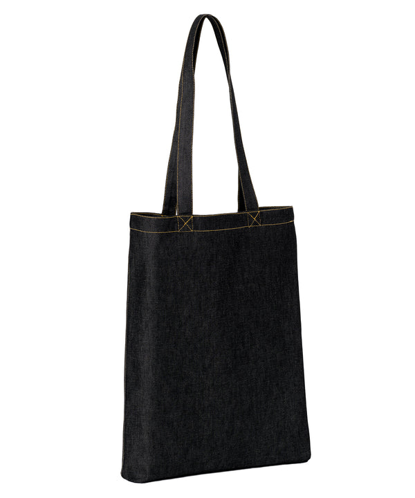 Nutshell Denim ‘flat Base’ Shopper - Black Denim