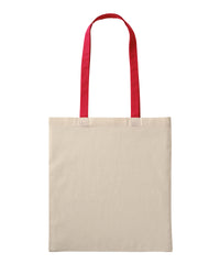Nutshell Recycled Cotton Shopper Long Handle - Natural/Fire Red