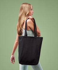 Nutshell Recycled Premium Canvas ‘flat Base’ Shopper - Black