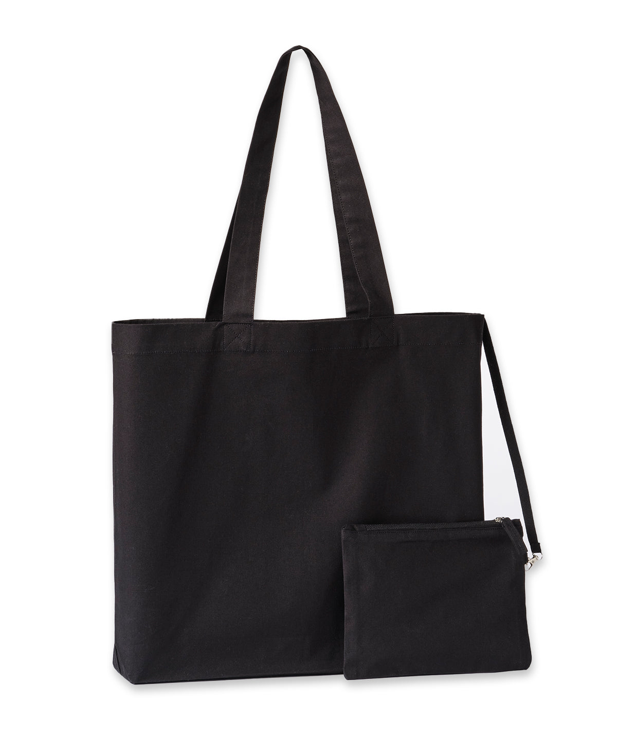 Nutshell Cruise Recycled Tote with Detachable Purse - Black