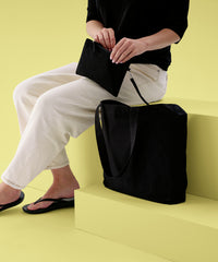 Nutshell Cruise Recycled Tote with Detachable Purse - Black