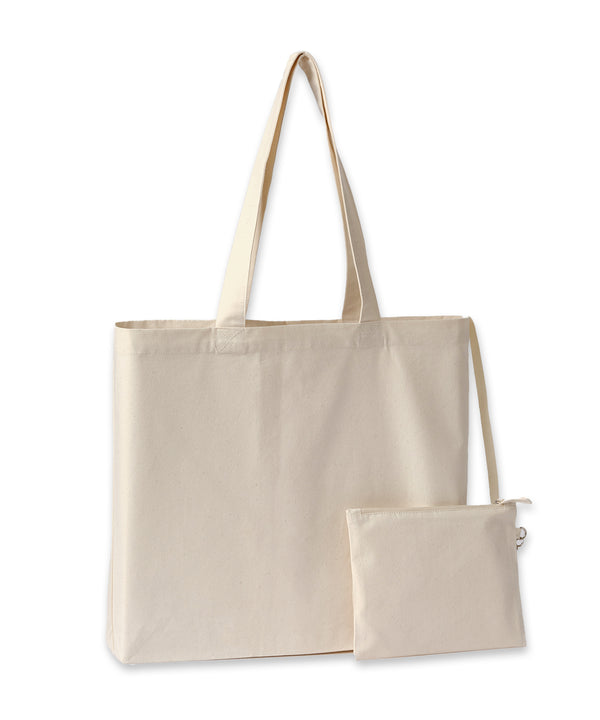 Nutshell Cruise Recycled Tote with Detachable Purse - Natural