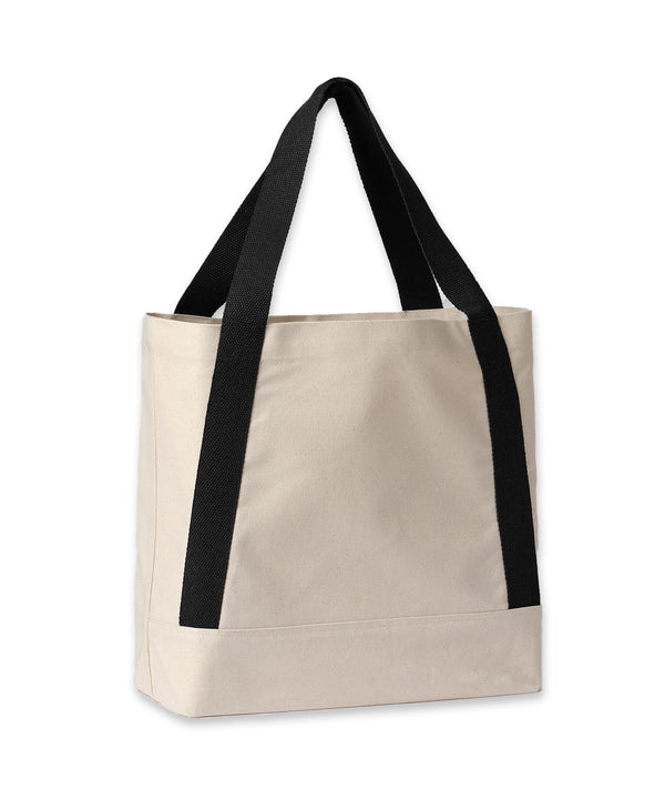 Nutshell Dakota Recycled Contrast Strap Tote - Natural/Black