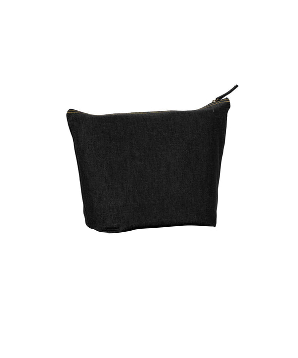 Nutshell Recycled Luxe Accessory Bag - Black Denim