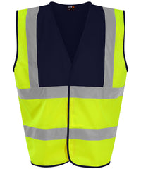 Prortxhighvisibility Waistcoat - HV Yellow/Navy