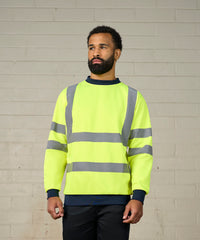 Prortxhighvisibility High Visibility Sweatshirt - HV Orange/Navy