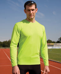 Spiro Quick-dry Long Sleeve T-shirt - Black