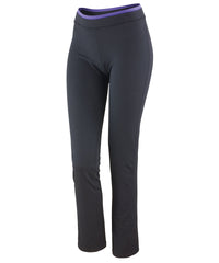 Spiro Women's Fitness Trousers - Black/Lavender