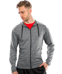 Spiro Hooded Tee Jacket - Marl Grey