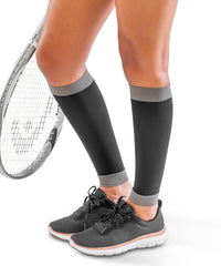 Spiro Compression Calf Guards - Black/Grey