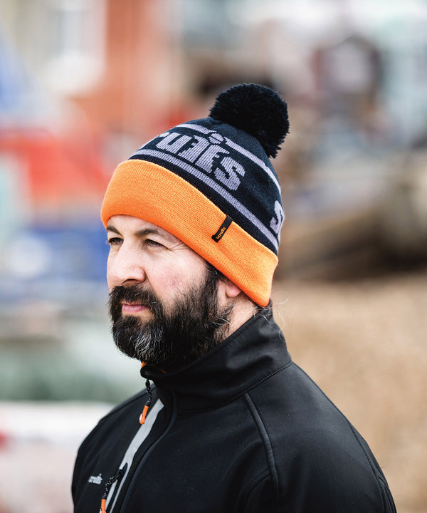 Scruffs Trade Bobble Hat - Black/Orange