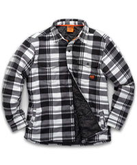 Scruffs Worker Padded Checked Shirt - Black/White