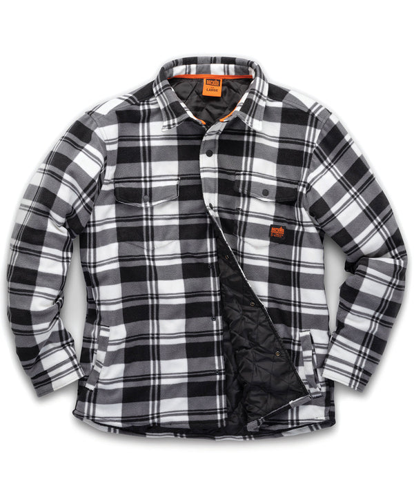 Scruffs Worker Padded Checked Shirt - Black/White