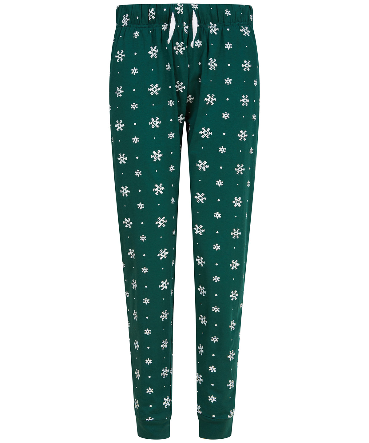 SF Women's Cuffed Lounge Pants - Bottle/White Snowflakes